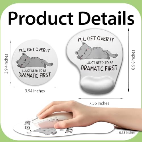 iRudyard 2Pcs Rubber Coasters Mouse Pad Wrist Support Pu Does Not Fade