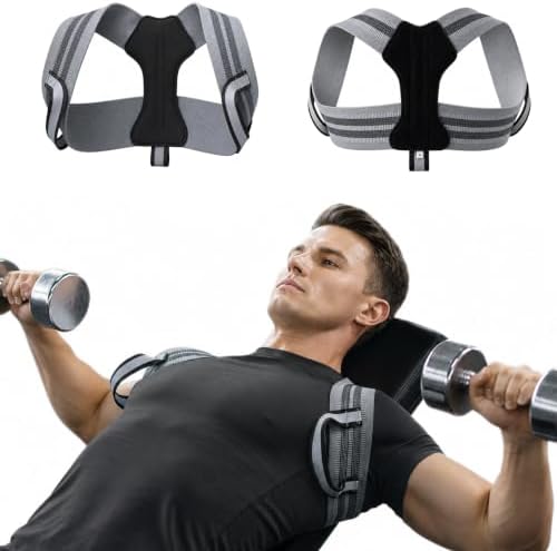 Pro-Gym Posture Brace for Men, 8 cm Straps Help Spread Pressure
