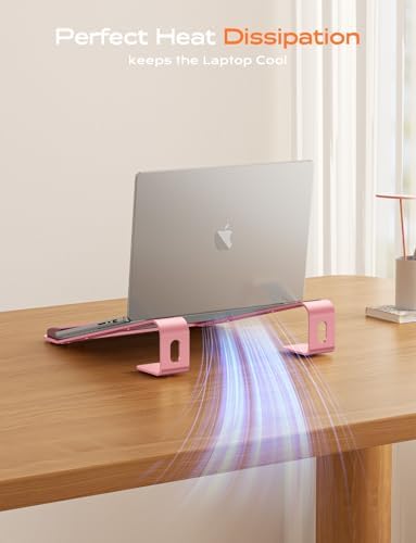 LOXP Laptop Stand for Desk, Aluminum Laptop Riser Holder with Wrist Support