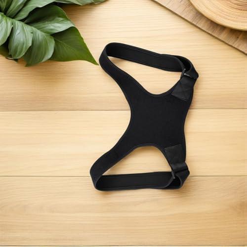 Veemoon 2pcs Adjustable Posture Correction Belt for Men, Black Fabric