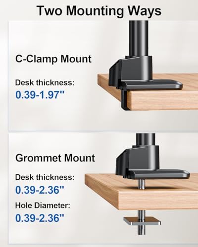 Heavy Duty Single Monitor Mount for Max 49" Ultrawide Screens