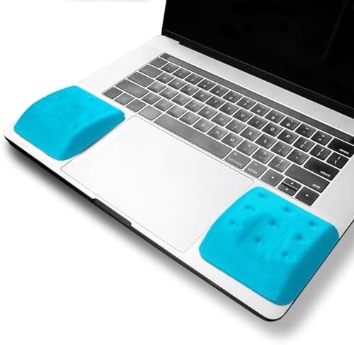 WavePads by PostureUp– Original Two Pack Adjustable Wrist Rests for Laptop Keyboard Ergonomic Memory Foam Laptop Wrist Pads for Wrist Pain & Carpal Tunnel, Memory Foam Wrist Support Pads (Island Blue)