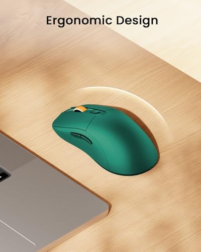 ProtoArc EM15 USB C Mouse, Tri-Mode Bluetooth Mice for Laptop, Green