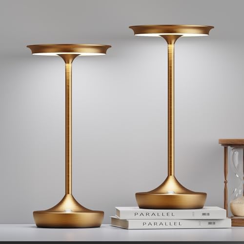 LED Rechargeable Cordless Outdoor 6000mAh Battery Table Lamp 2Pack Bronze