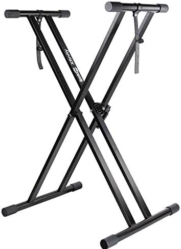 RockJam Xfinity Double X Keyboard Stand, Pre-Assembled & Adjustable