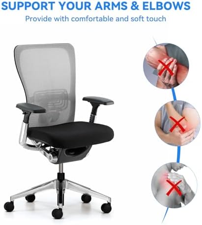 Arm Pads Caps Replacement for Haworth Very Office Chair (Black)