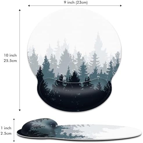 Forest Ergonomic Mouse Pad with Wrist Rest for Desk Work Office
