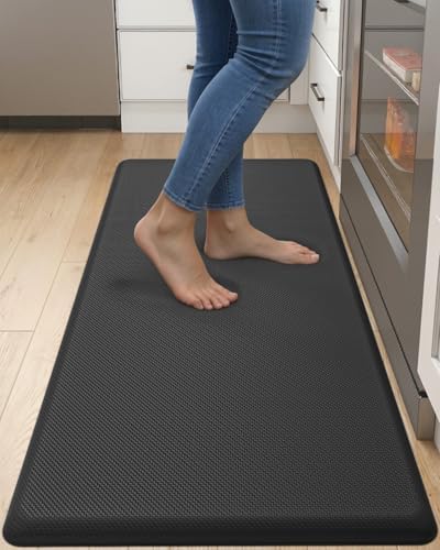 DEXI Anti Fatigue Kitchen Floor Mat Cushioned Standing Runner 48x20, Black