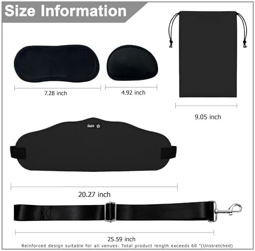 SPRING SEAON Neck Hammock Cervical Traction Device with Ear Pads, Black