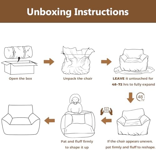 Achicsofar Bean Bag Chair for Adults Teens, Giant Faux Fur Beanbag Armchair