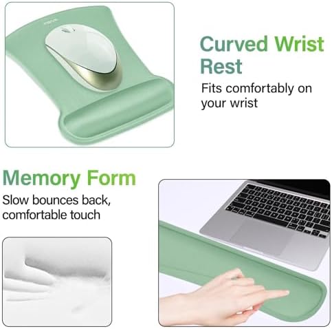 MOSISO Keyboard Mouse Pad Set, Large Gaming Mousepad&Keyboard Wrist Rest