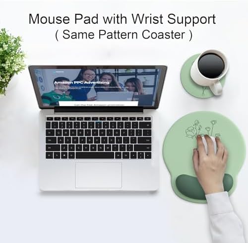 Ergonomic Mouse Pad with Wrist Rest Support,Gel Mouse Pads for Desk