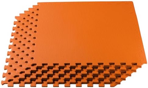 We Sell Mats 3/8" Thick Multipurpose EVA Foam Exercise Floor Mat, Interlocking Tiles, Anti-Fatigue for Home or Gym