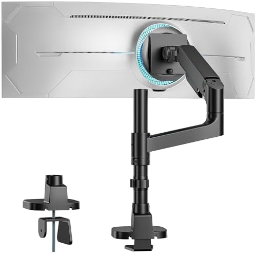 Single Monitor Arm for 17"-49" Monitors, 44 lbs, VESA 75/100, Black