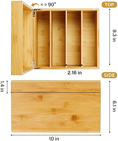 MaxGear Bamboo Business Card Organizer for 5" x 8" Cards