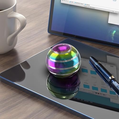 Kryfa 1.77in Kinetic Fidget Desk Toy, Anxiety Relief ADHD for Adults, Rainbow