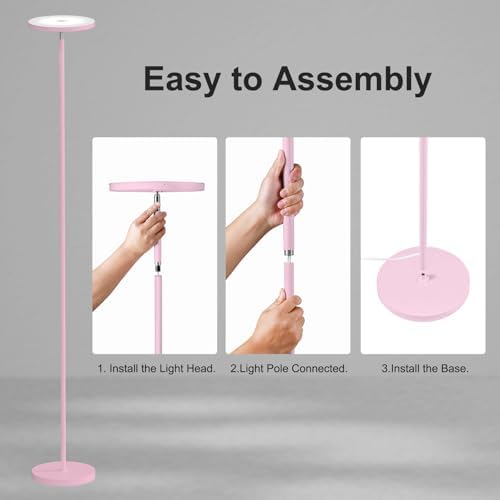 SUNMORY Floor Lamps for Living Room，LED Standing Lamp with Remote Control