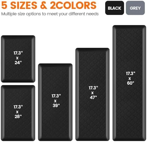 4/5 Inch Thick Anti-Fatigue Kitchen Mat Comfort Standing Floor Mat for Home