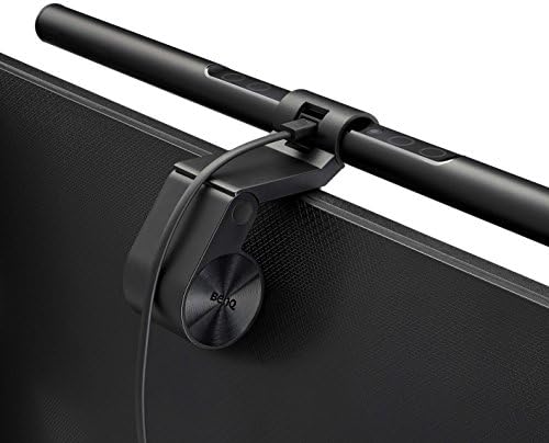BenQ ScreenBar LED Monitor Light Bar - Auto-dimming, Adjustable Brightness and Color Temperature, No Screen Glare, Space-Saving, Eye-Care USB Monitor Lamp, Black