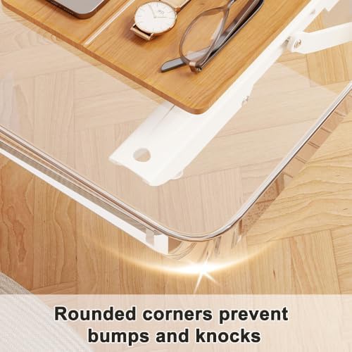 Acrylic Desktop Extension Board,No Drill Clamp-On Desktop Extension Shelf