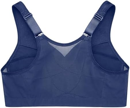 Glamorise Full Figure Plus Size MagicLift Front-Closure Posture Back Bra Wirefree #1265