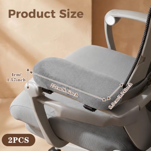 2 Pack Non-Slip Armrest Pads Ergonomic Thick Memory Foam Arm Pads