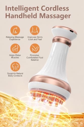 Lymphatic Drainage Massager & Anti-Cellulite Massage Tool, Cordless, White