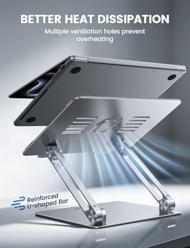 Lamicall Aluminum Laptop Stand for Desk for MacBook Air Pro Neo 10-17.3''