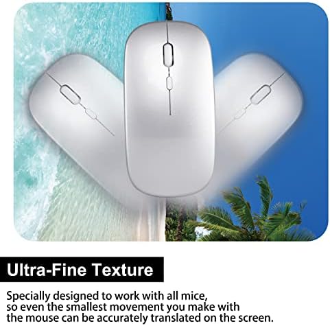 Small Mouse Pad 6 x 8 Inch, Audimi Mini Mouse Pad Thick for Laptop Wireless Mouse Home Office Travel, Portable & Washable (Beach)