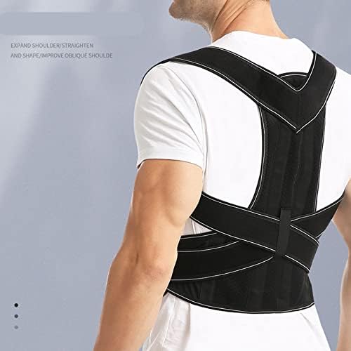Corrector Back Brace for Men Women Spine Support Correction Straps Anti Kyphosis Adjustable Clothes Improves Your Sitting Soreness,Gray,XL