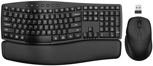 Wireless Keyboard and Mouse Combo, Bluetooth/2.4G Dual-Mode(Black Graphite)