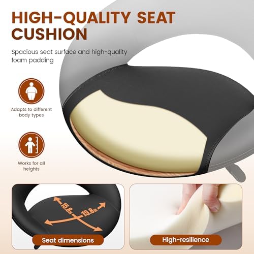 Office Drafting Chair for Standing Desk, PU Leather Bar Stools