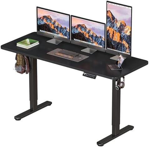 BIZUM Electric Standing Desk 60 x 24 Inch Computer Desk-Gaming Desk Black Home Office Desks Height Adjustable Memory Stand Up Computer Workstation