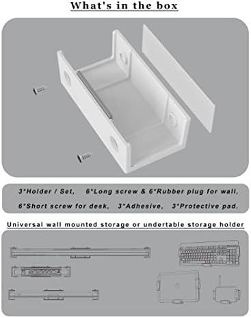 Under Desk Laptop Holder, White