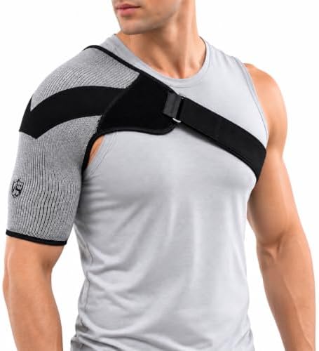 Vital Salveo Shoulder Brace Compression Sleeve Wrap with Support and Stability Breathable for Shoulder Pain Dislocated Rotator Cuff Tendinitis (1PC)
