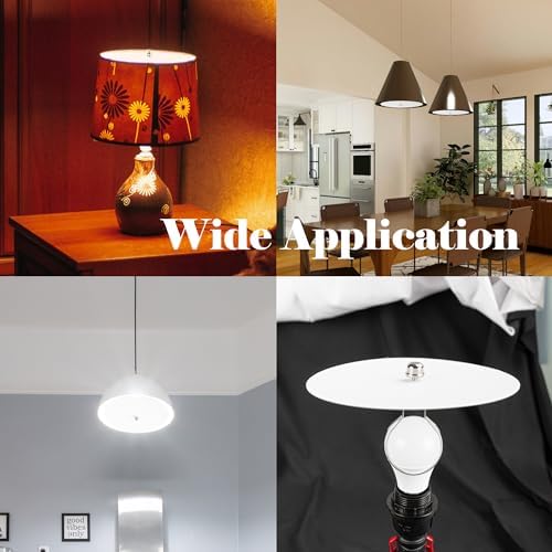 Kiven 7.9 in Round Diffuser Shade with Clip Adapter, Acrylic Lamp Shade Diffusers for Pendants Light Table Lamp, Fits 8-11" Openings, Frosted White, 1 Pack