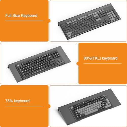 Beego Ergonomic Computer Keyboard Stand - Black Acrylic Keyboard Riser Tilted Keyboard Holder Keyboard Tray with Black Non-Slip Strip for Easy Typing at Home School Office Desk Accessories