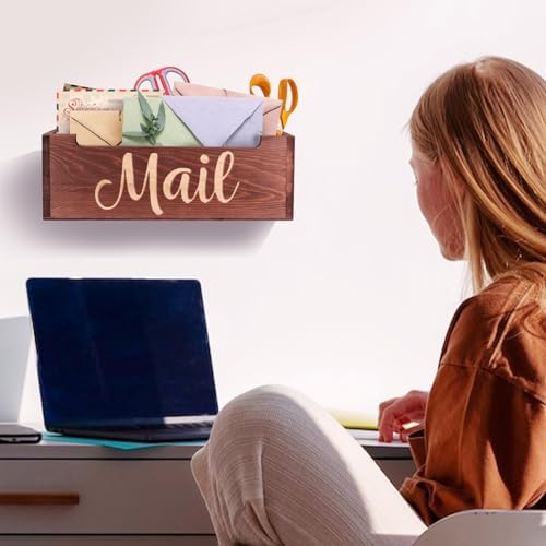 Wooden Mail Organizer Countertop