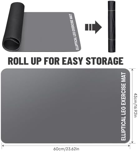 Under Desk Elliptical Mat - Non-Slip Exercise Equipment for Peloton Bike, Small Exercise Mat for Desk Workout Equipment