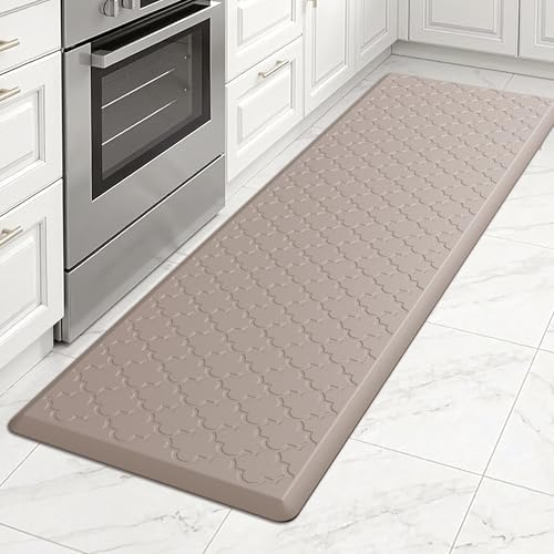 Kitchen Mats for Floor, Long Anti Fatigue Cushioned Mat, Khaki