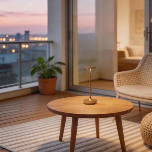 LED Rechargeable Cordless Table Lamp Battery Operated Light Bronze