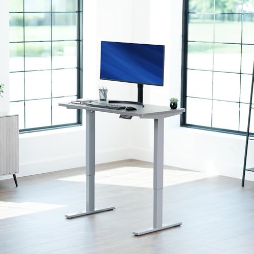VIVO Dark Gray 43 x 24 in Standing Desk, DESK-KIT-1G4G