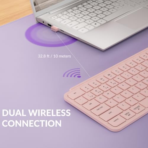 Keychron B6 Pro Ultra-Slim Full-Size Wireless Keyboard - Blossom Pink