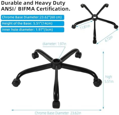 XSZD 28 Inch Heavy Duty Office Chair Base with 5 Casters,Easy to Assemble