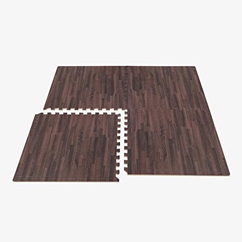 Forest Floor Farmhouse 3/8 Inch Thick Printed Foam Tiles, Premium Wood Grain Interlocking Foam Floor Mats, Anti-Fatigue Flooring – Stylish Flooring Solution