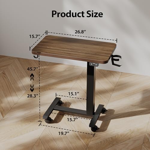 Agilestic 26*16 Inch Height Adjustable Electric Standing Desk, Dark Walnut