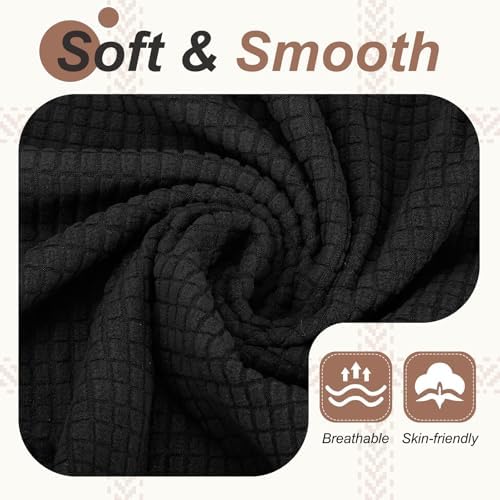 PATIKIL 1 Set Office Chair Cover, Desk Chair Cover Stretchable Universal Computer Seat Slipcover Large with Armrest Covers Zipper for Rolling Office Chairs Home Desk Seat, Black