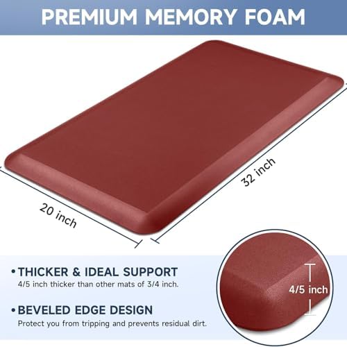 4/5 Inch Thick Kitchen Mats for Floor, StepRite Kitchen Rug for Standing