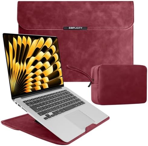15-16 Inch Laptop Sleeve Case for MacBook Air 15/Pro 16/15 - Red