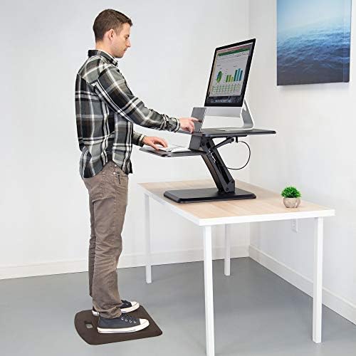 Mount-It! Standing Desk Floor Mat, 18x22, Brown